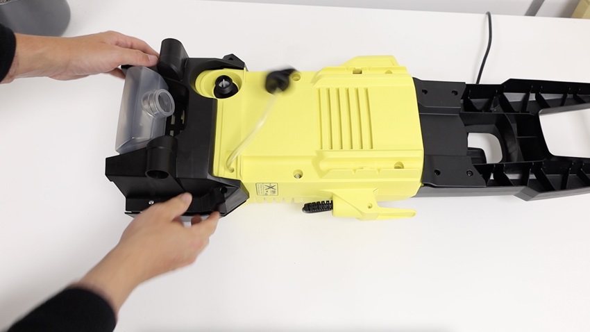 Removing detergent tank holder